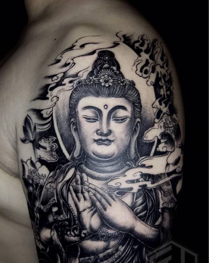 佛纹身图片_手臂纹身图案