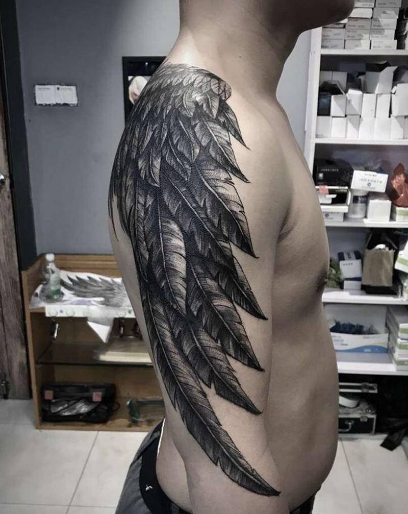 原创膀纹身图片_背部纹身图案