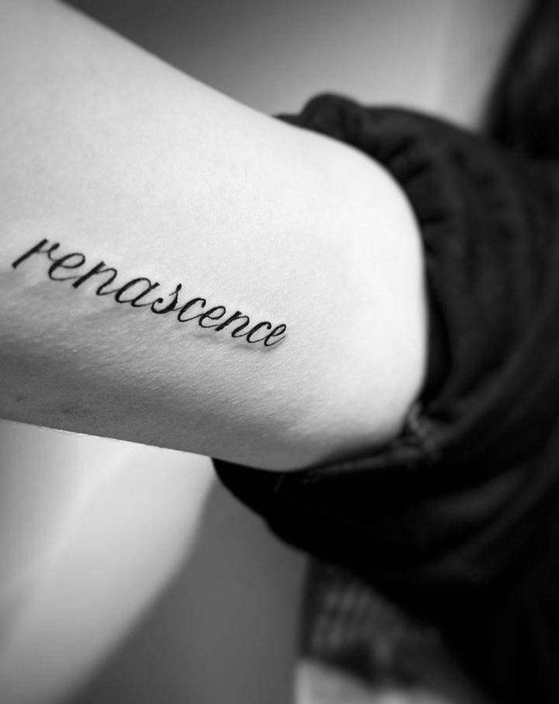 英文纹身图片_手臂脚部花体字小清新英文纹身图案