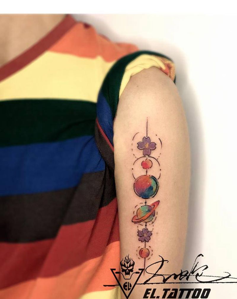 冰糖葫芦纹身图片_水彩纹身图案