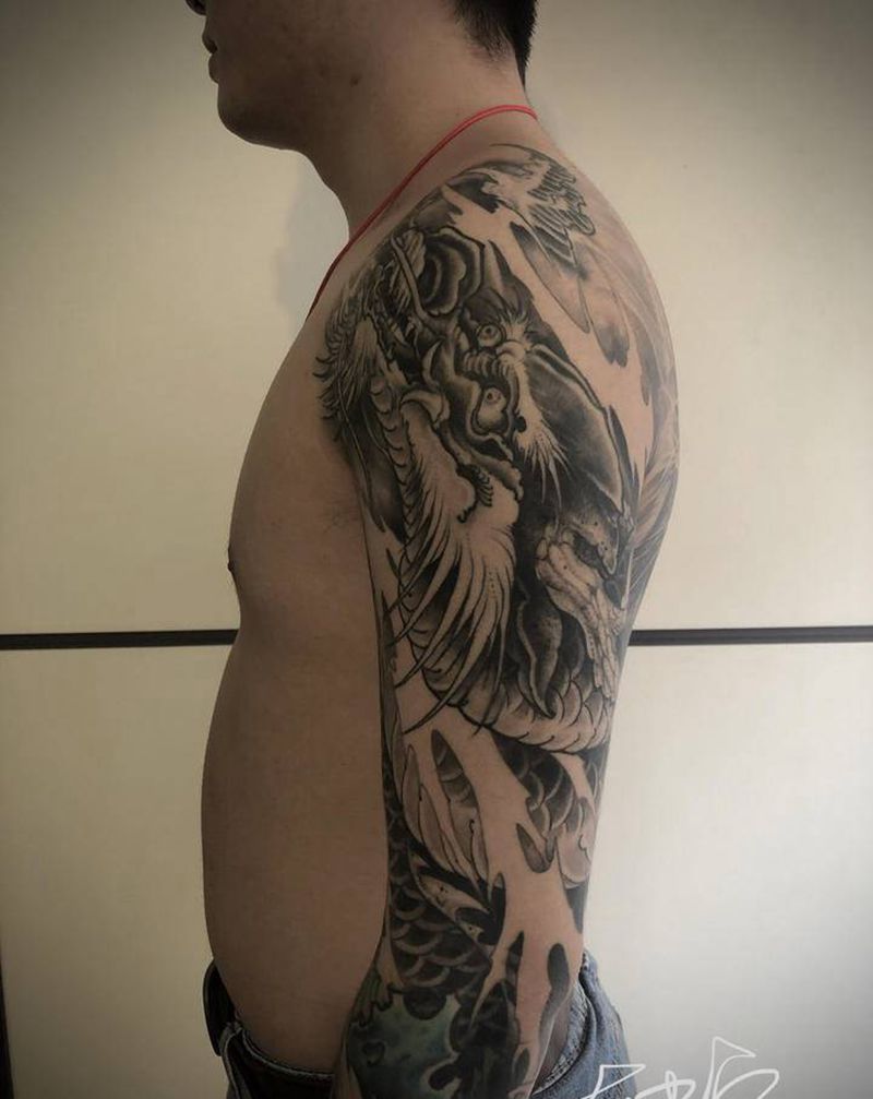 龙纹身图片_新传统纹身图案