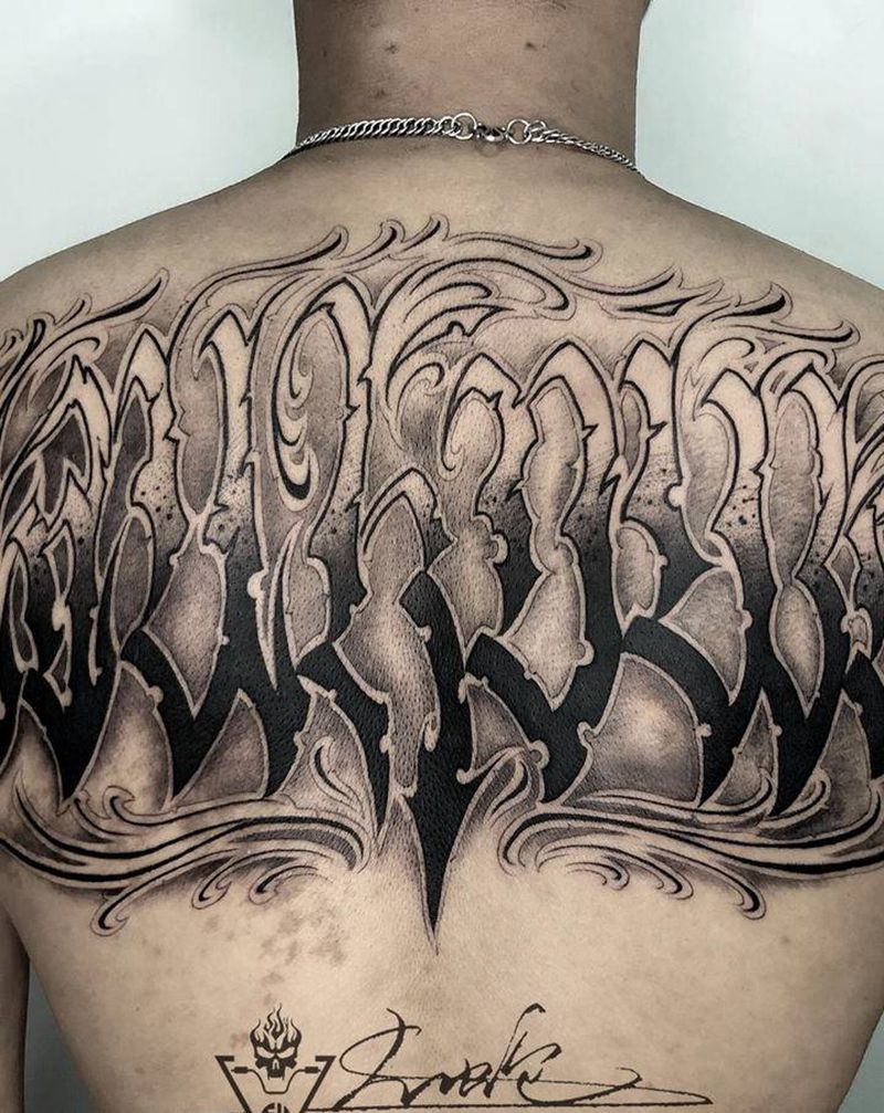 花体字纹身图片_花体字纹身图案