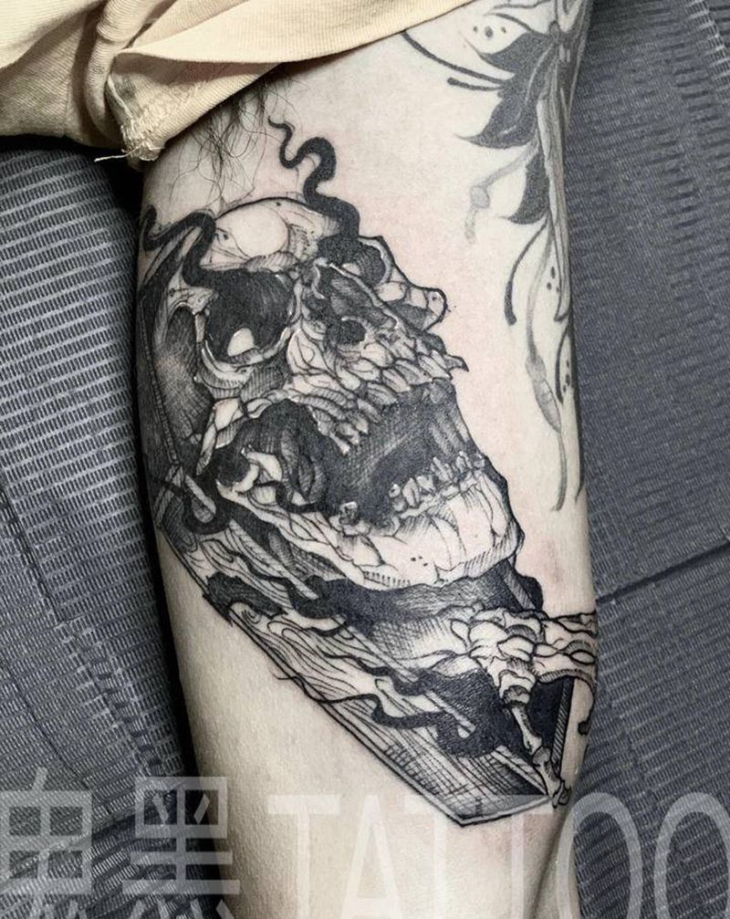 暗黑系纹身图片_手部纹身图案