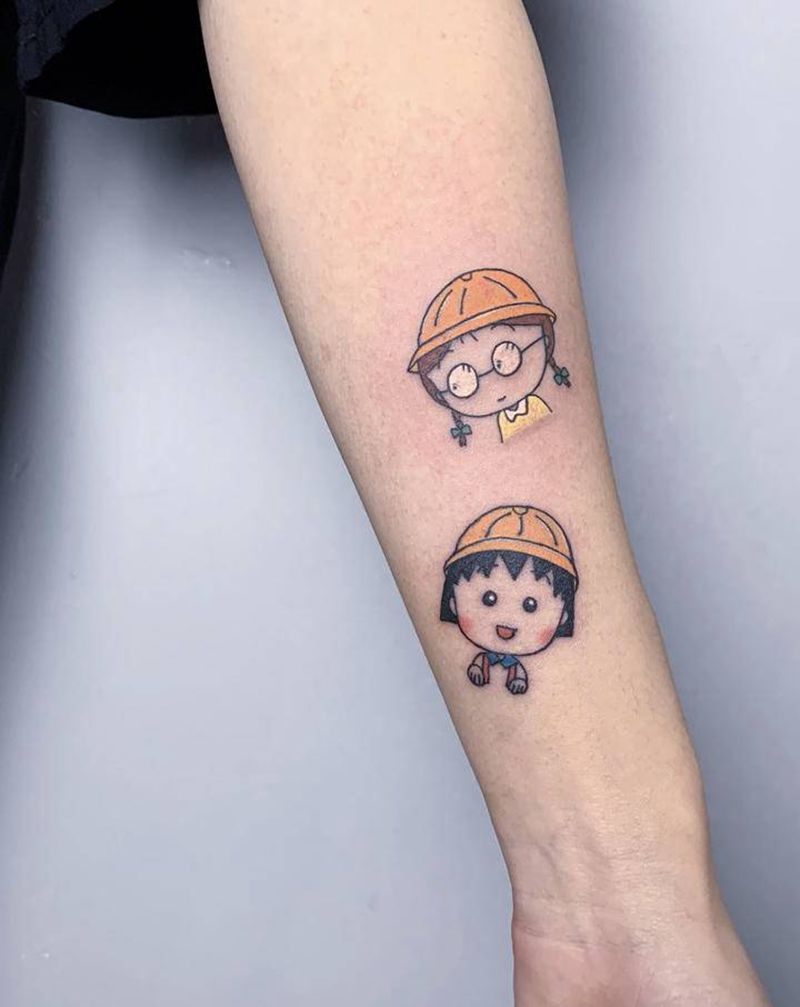 小丸子纹身图片_手臂纹身图案