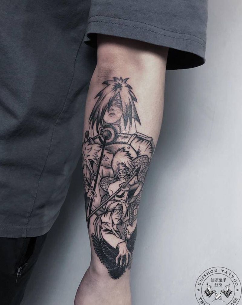 动漫人物纹身图片_手臂纹身图案
