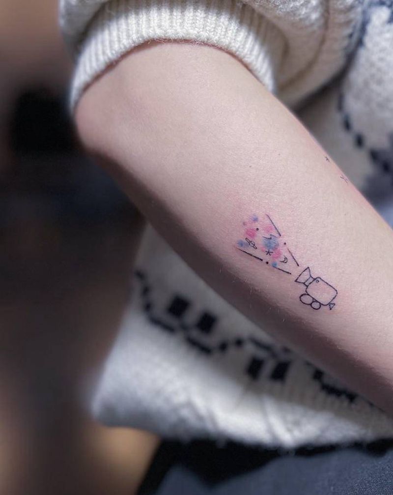 可可爱爱纹身图片_手臂纹身图案