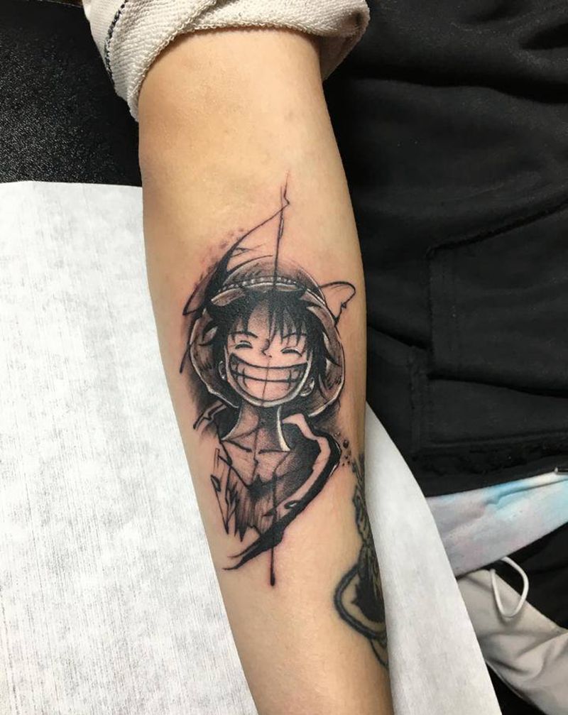 海贼王纹身图片_手臂纹身图案