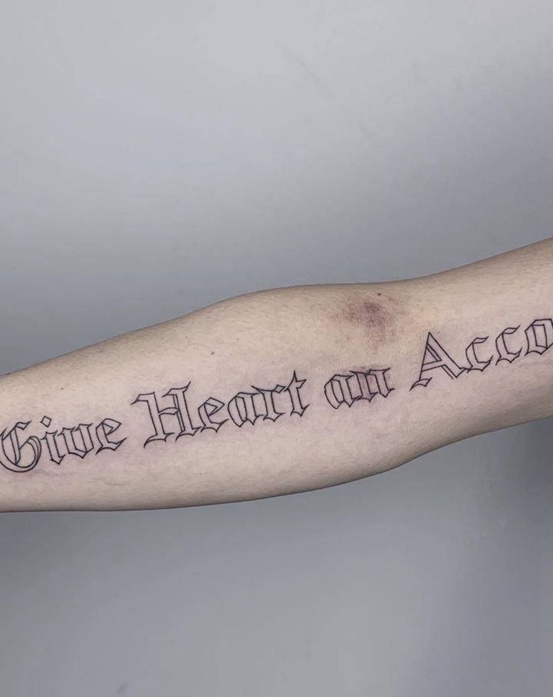 长英文纹身图片_手臂纹身图案