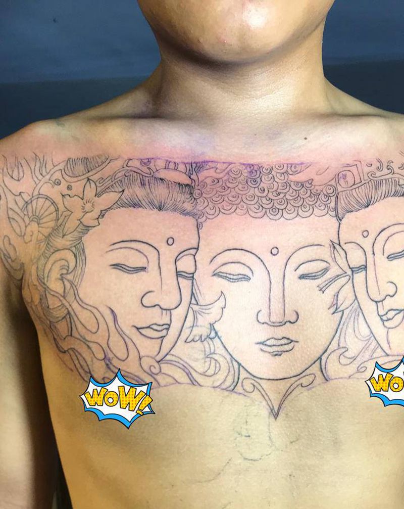 随便来点纹身图片_胸部纹身图案