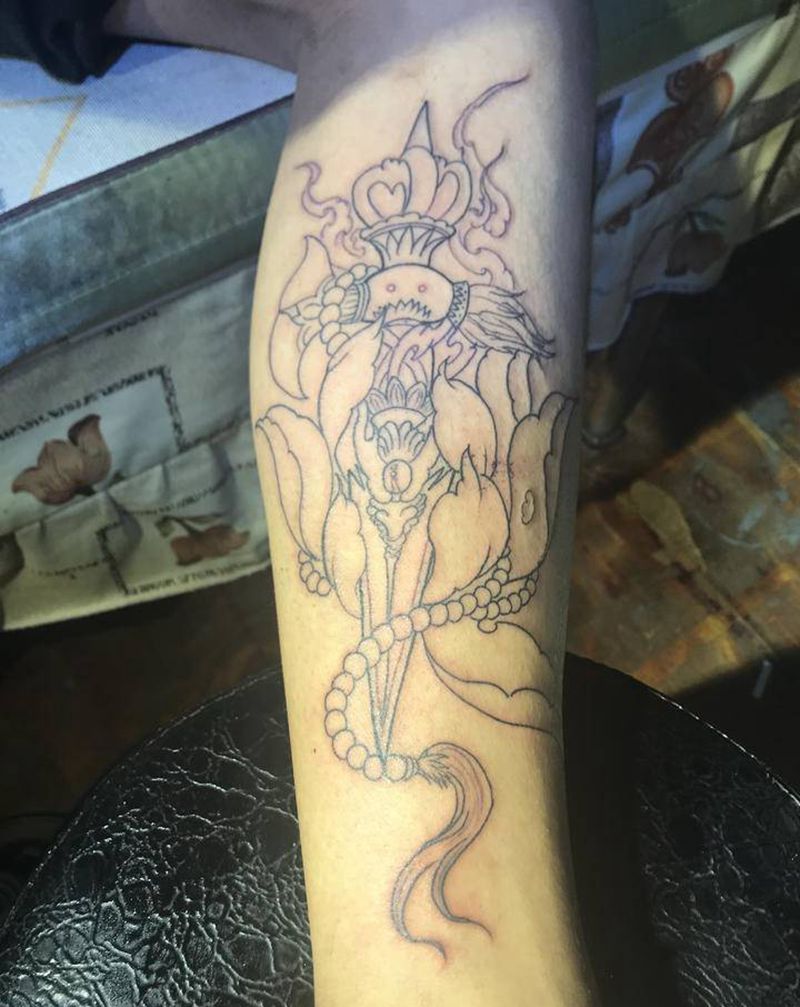 部分线条纹身图片_手臂纹身图案