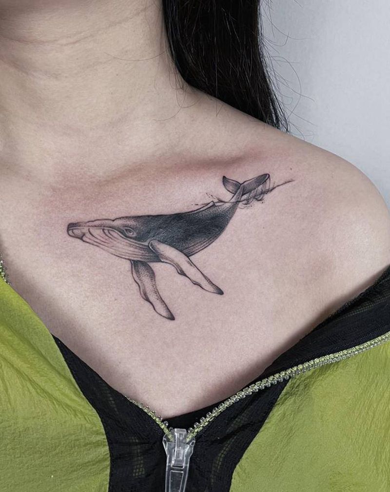 鲤鱼遮盖纹身图片_肩部纹身图案