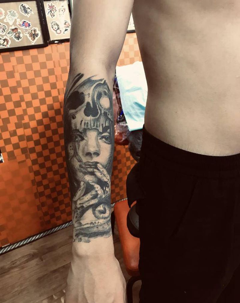 纹身恢复两年原相机没P纹身图片_手臂纹身图案