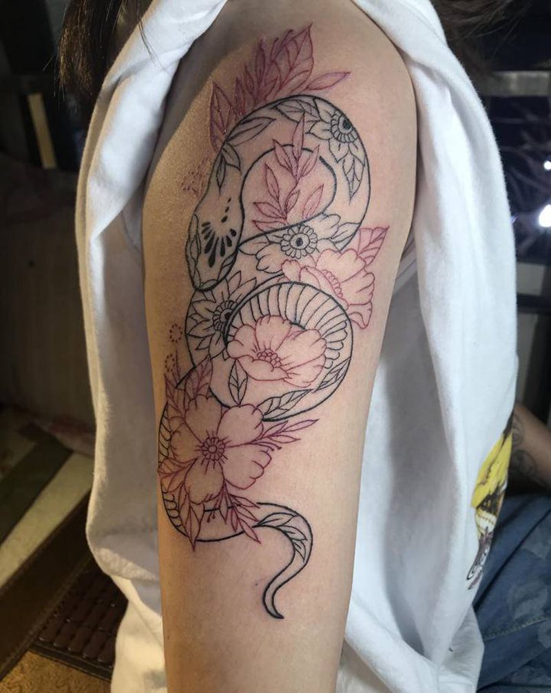 色纹身图片_手臂纹身图案