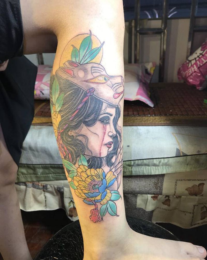 ，，纹身图片_腿部纹身图案