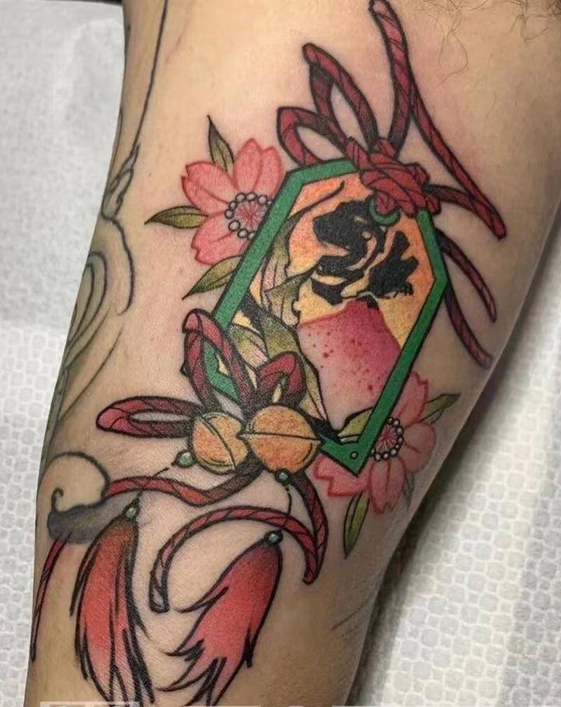 御守纹身图片_手部纹身图案