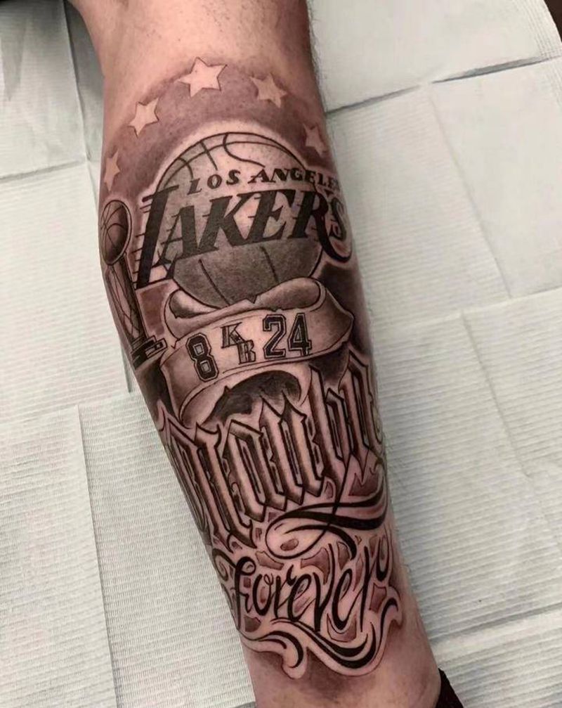 原创花体纹身图片_腿部花体字纹身图案