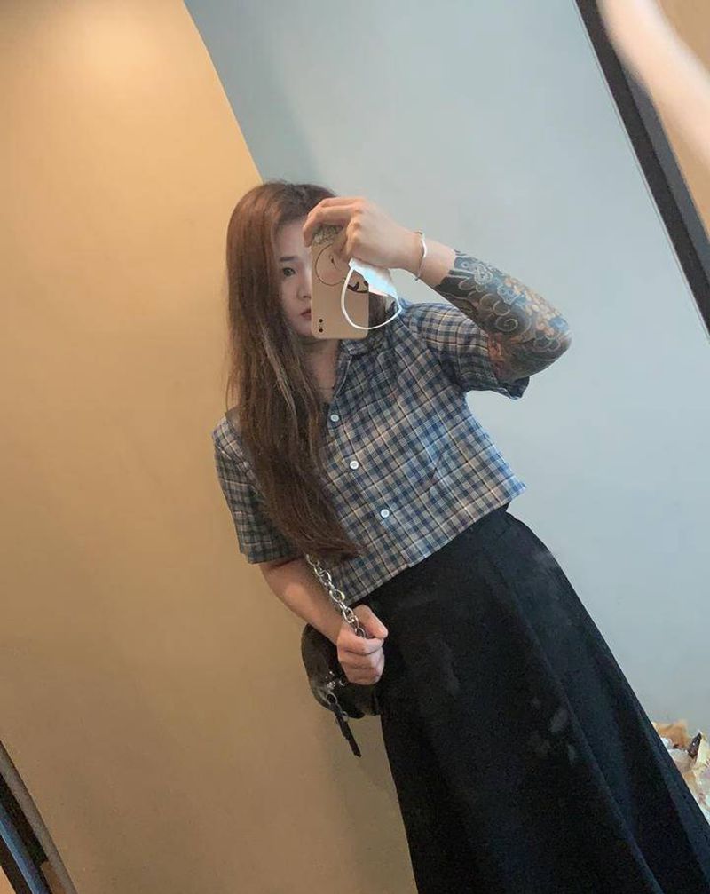 美女花臂买家秀纹身图片_手臂纹身图案