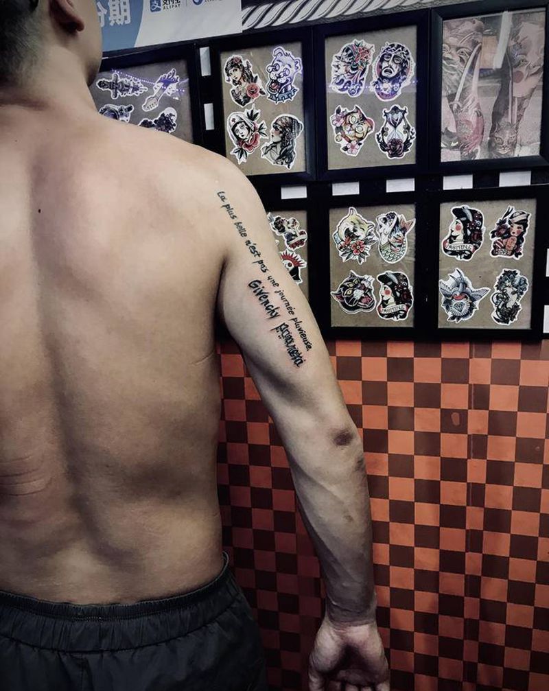 小英文纹身图片_手臂纹身图案