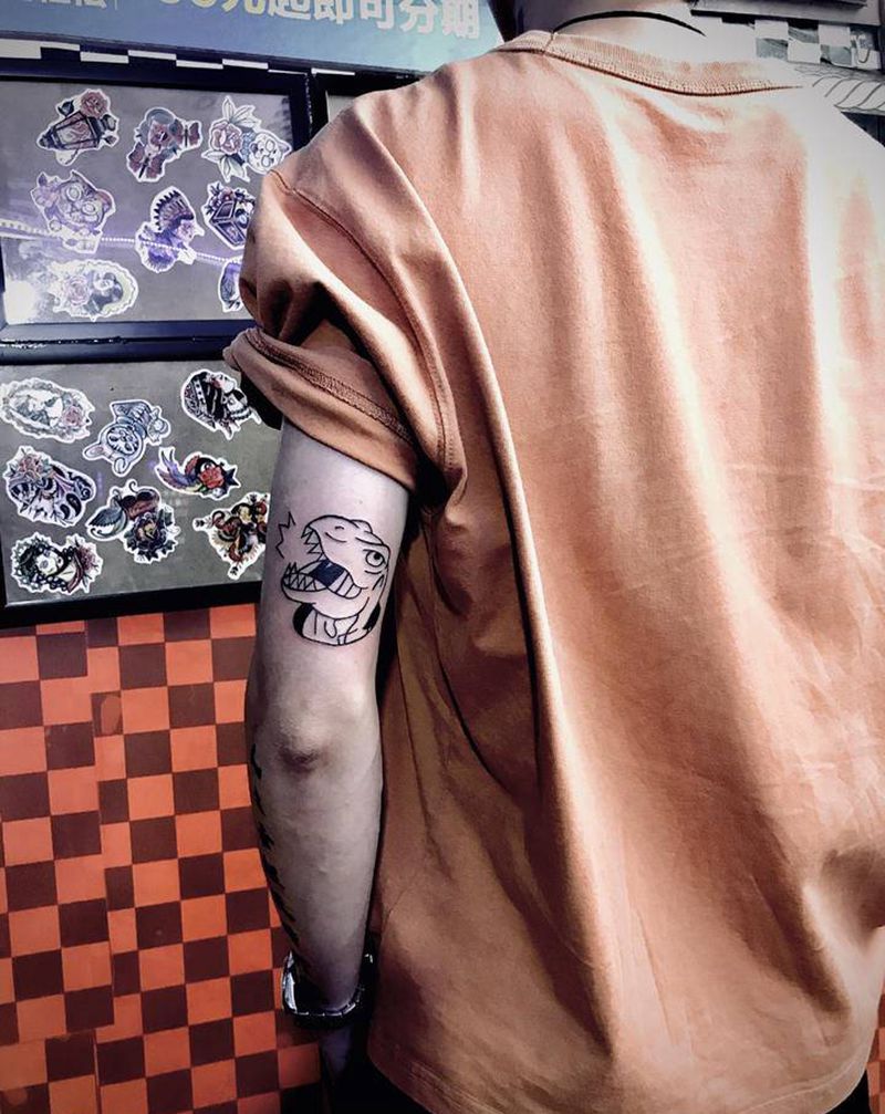 恐龙#纹身图片_手臂纹身图案