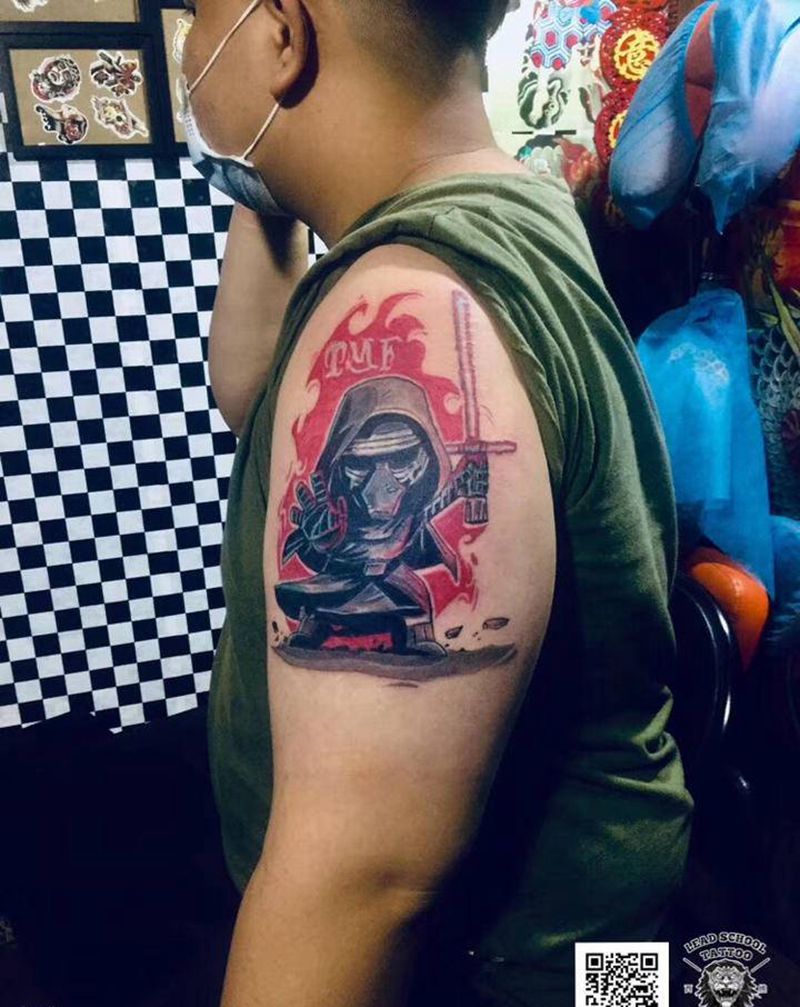 黑武士恢复三个月纹身图片_手臂纹身图案