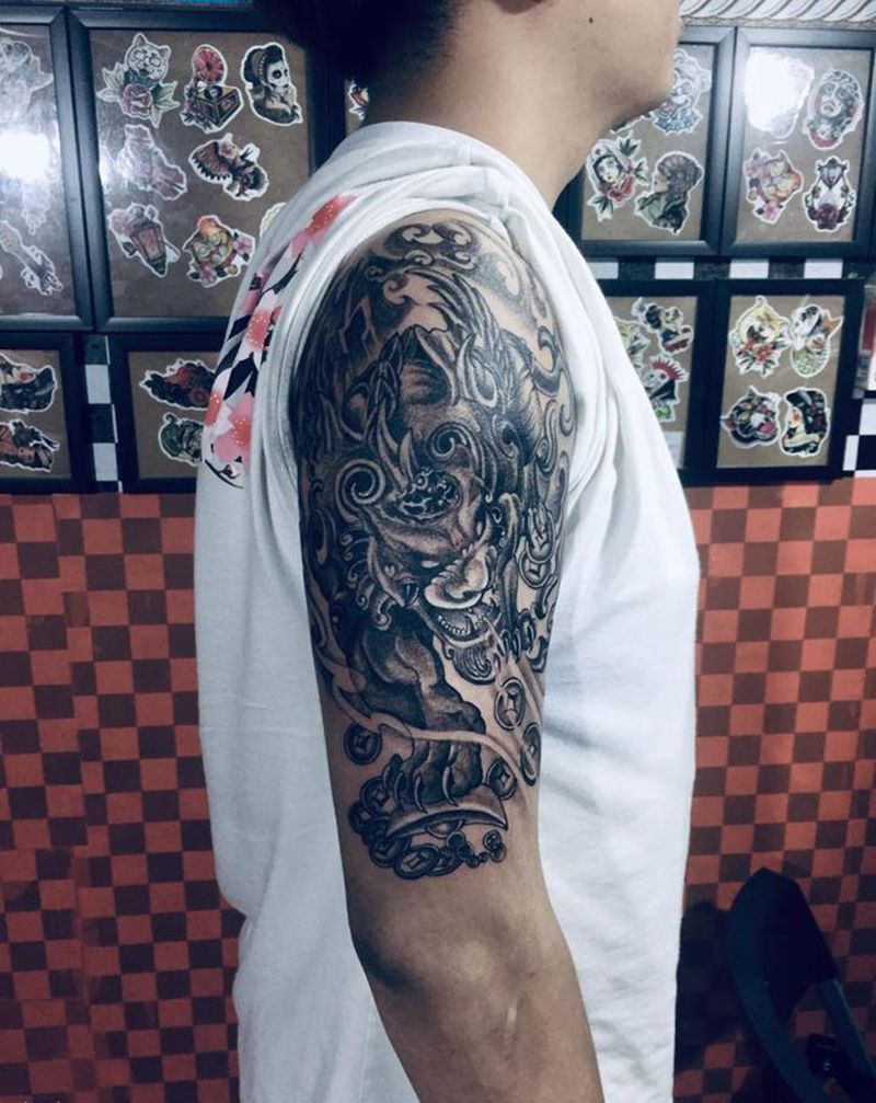 貔貅纹身图片_手臂纹身图案