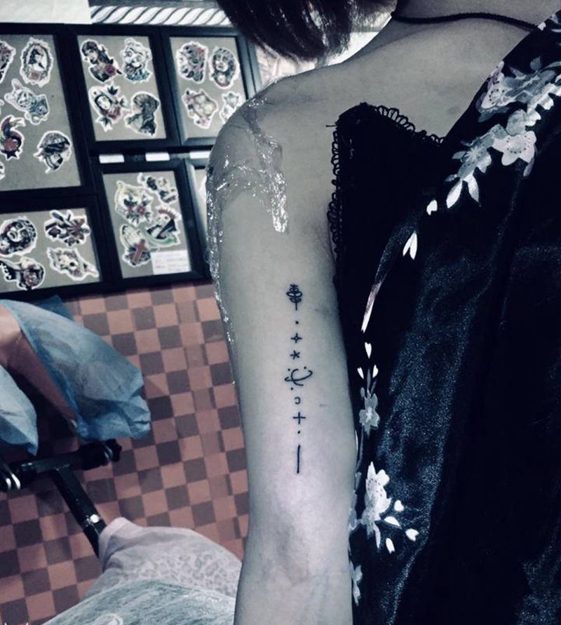 小清新纹身图片_手臂纹身图案