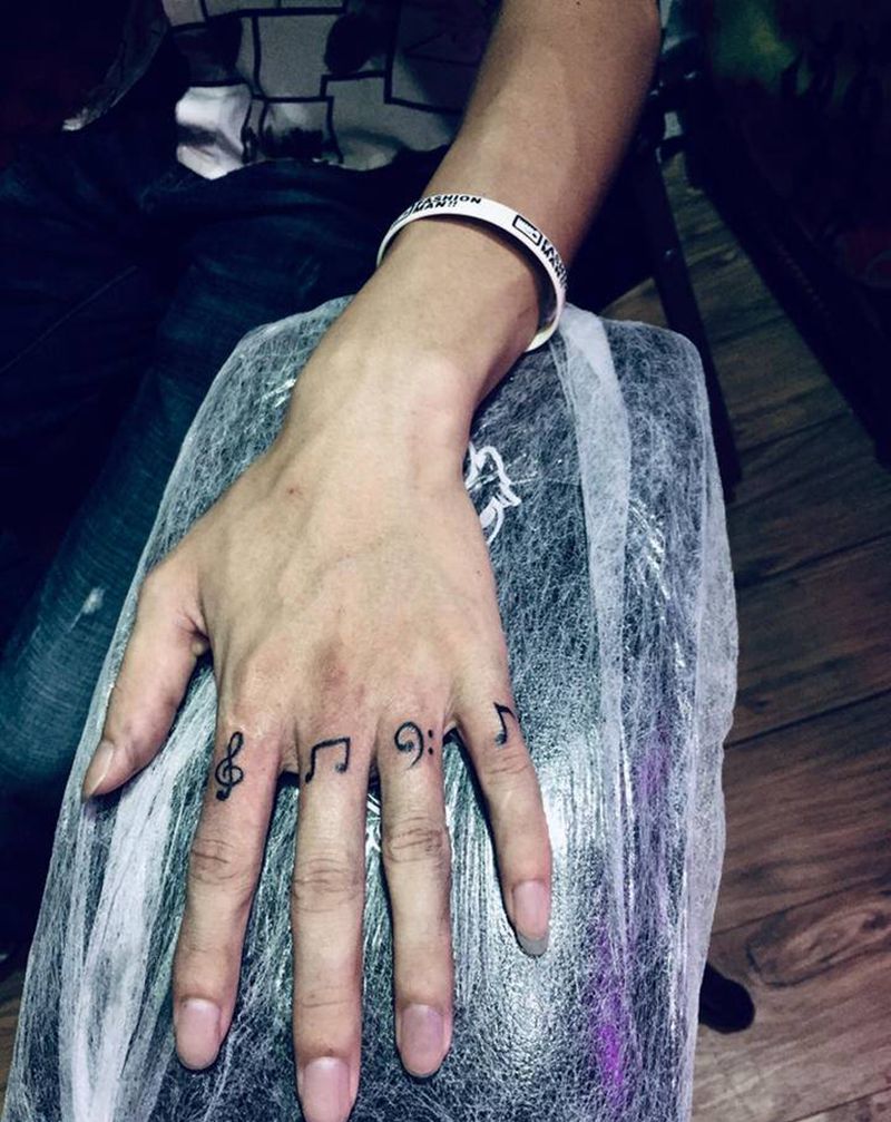 手指纹身图片_手部纹身图案