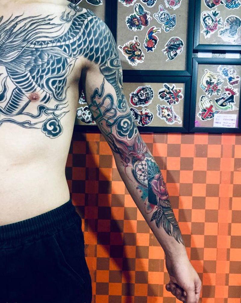 手臂纹身图片_手臂纹身图案