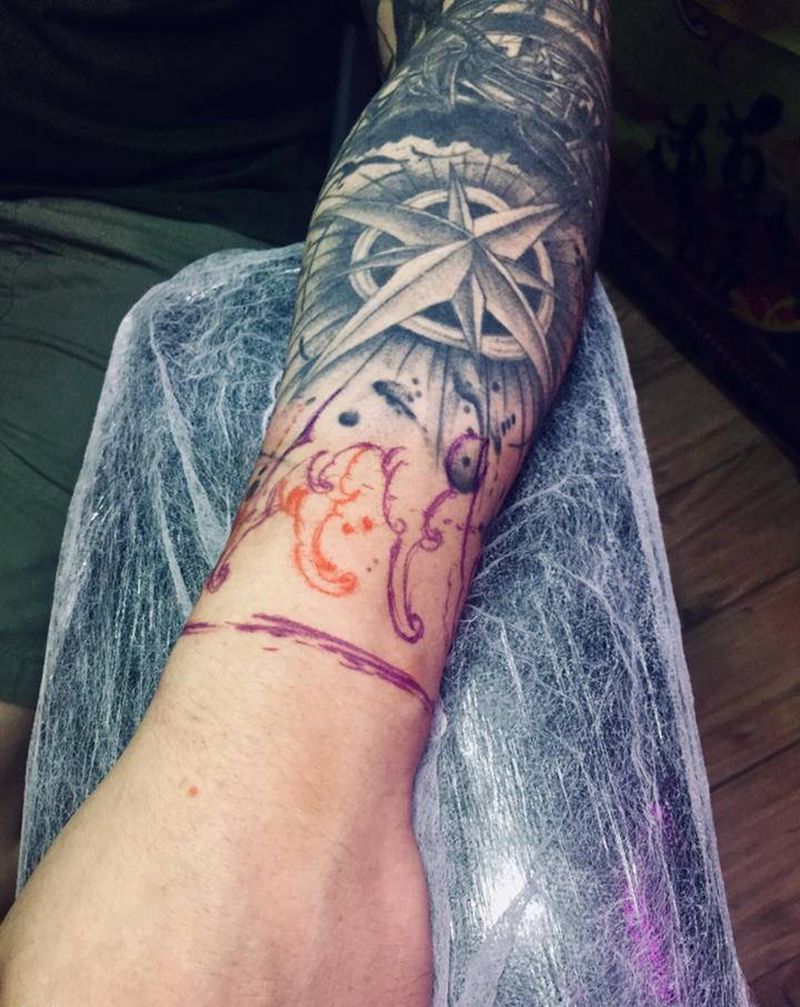 手绘纹身图片_手臂纹身图案