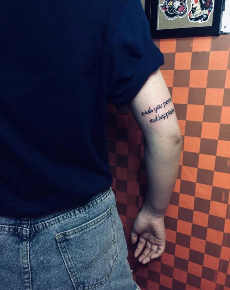 小英文纹身图片_手臂纹身图案