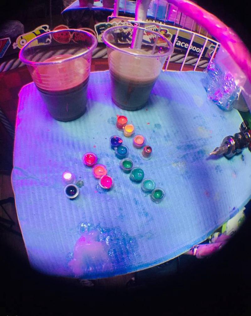 工作日常纹身图片_手臂纹身图案