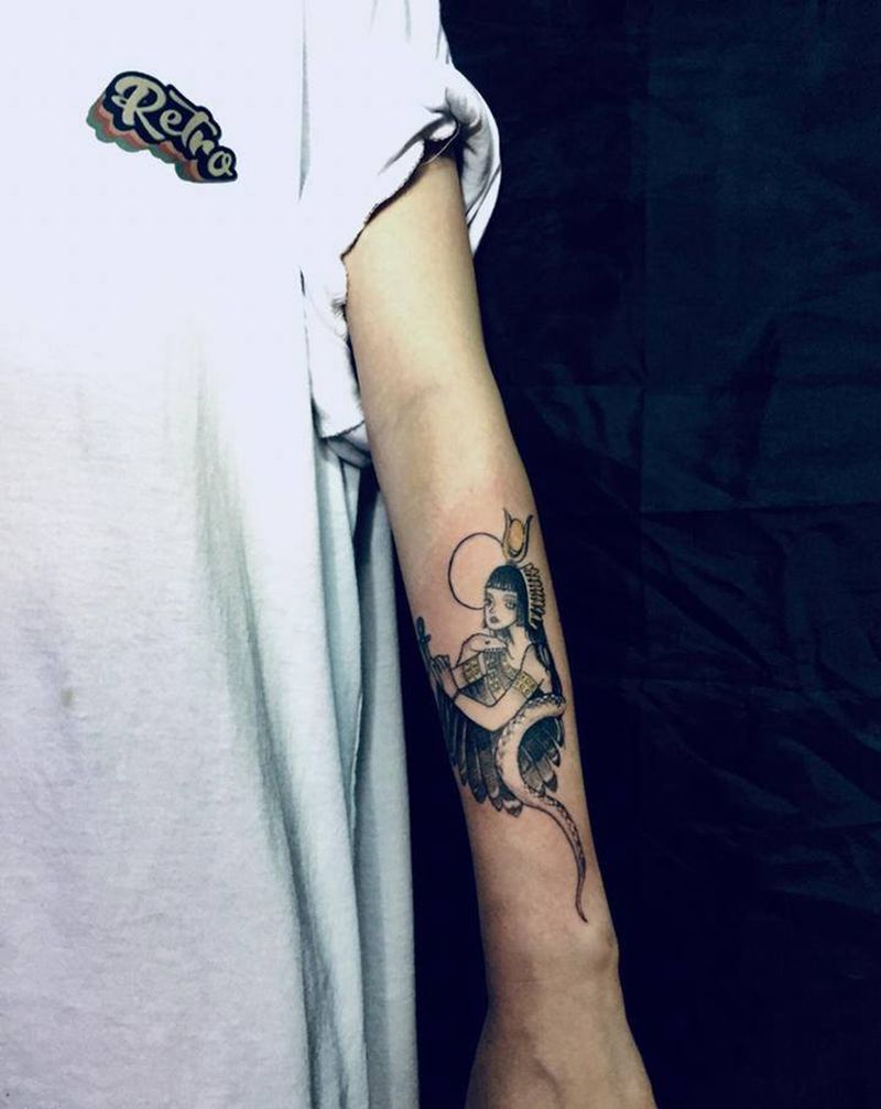 小清新人物纹身图片_手臂纹身图案