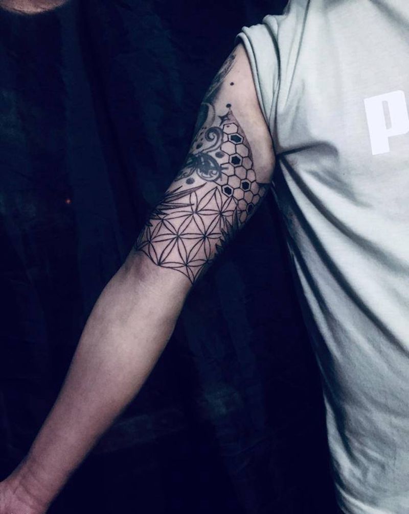 几何纹身图片_手臂纹身图案