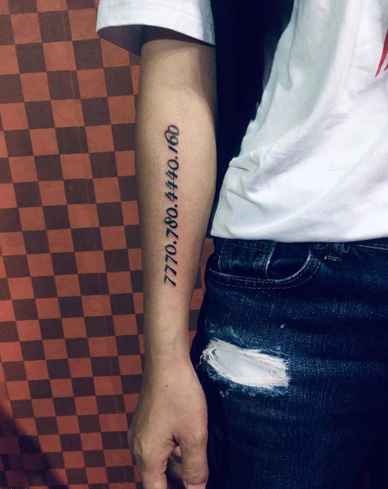 数字纹身图片_手臂纹身图案