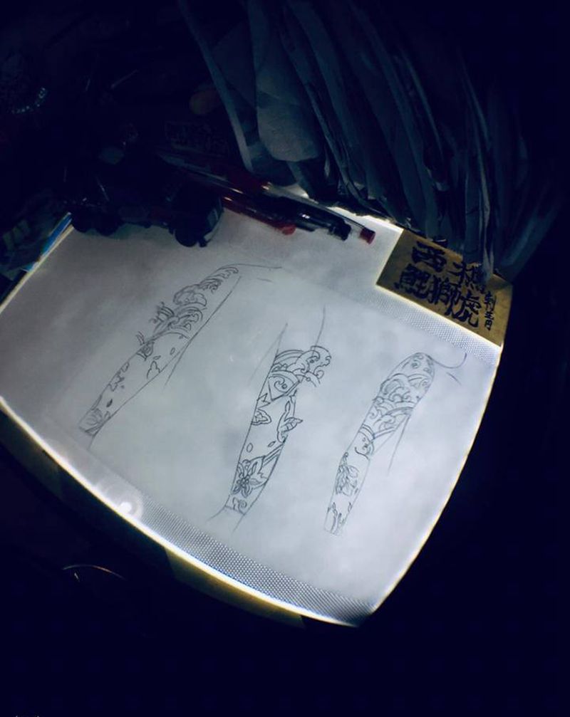 花臂手搞纹身图片_手臂纹身图案