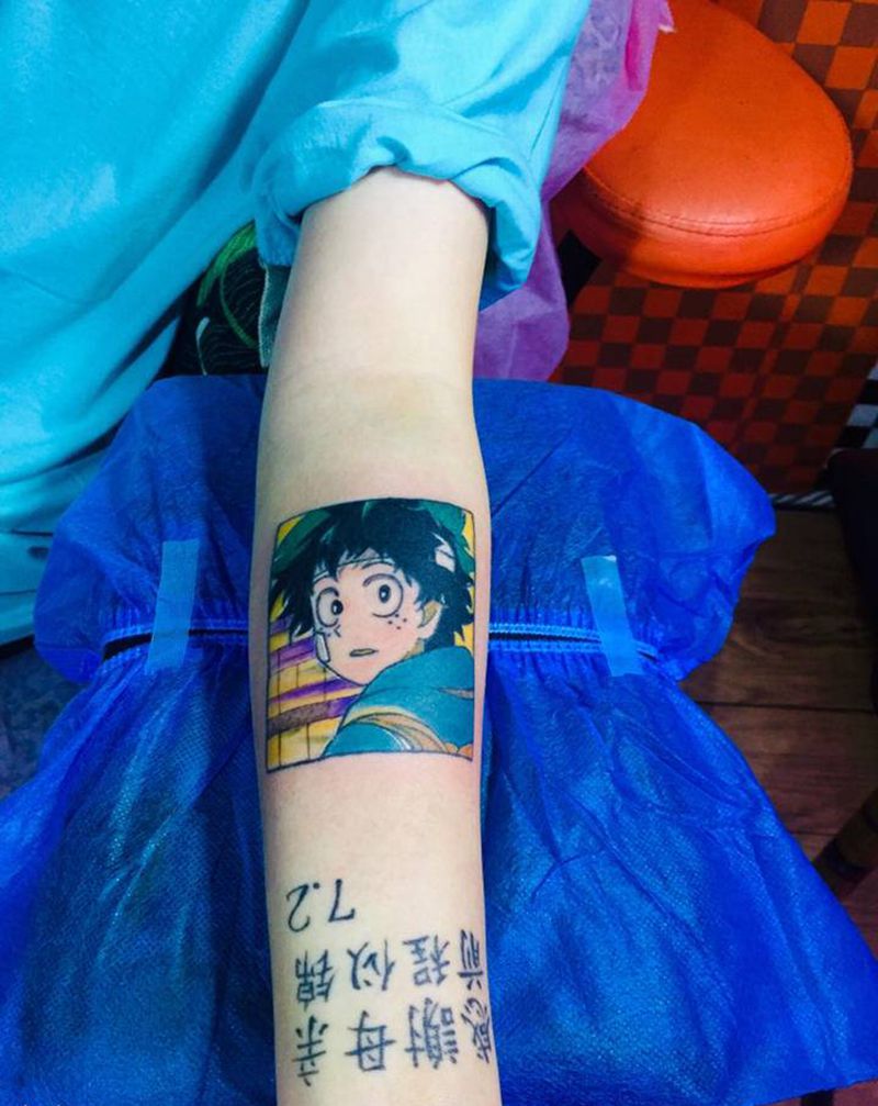 绿谷纹身图片_手臂纹身图案