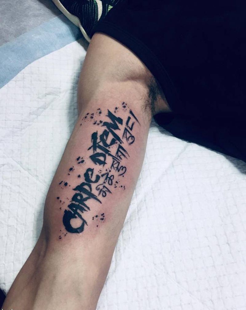 英文纹身图片_手臂纹身图案