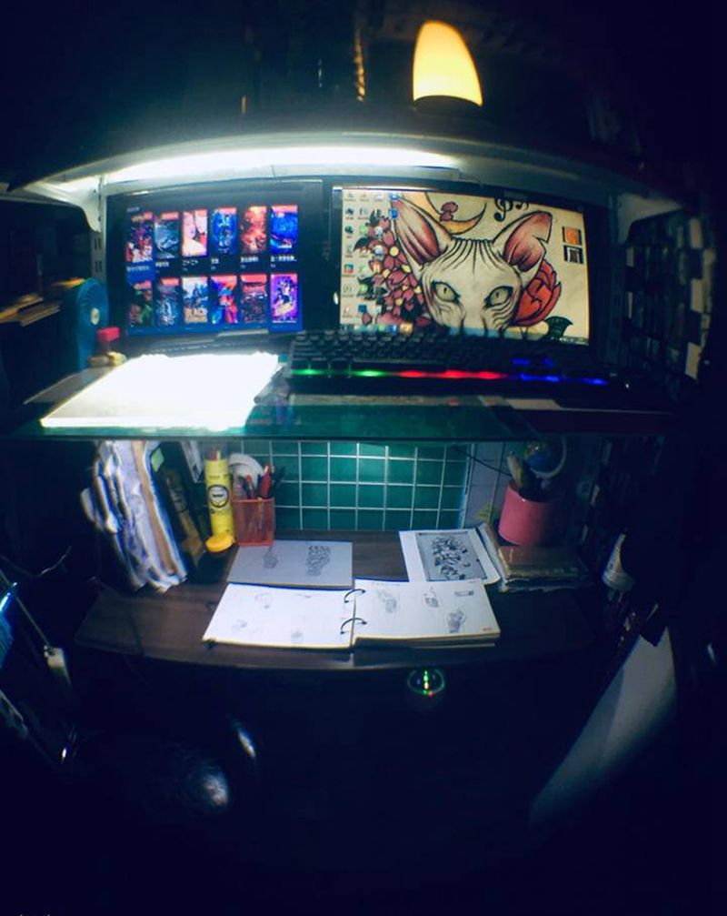 每天画画如每天吃饭纹身图片_手臂纹身图案