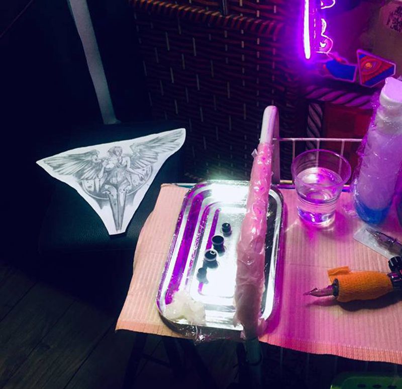 准备开干纹身图片_背部纹身图案