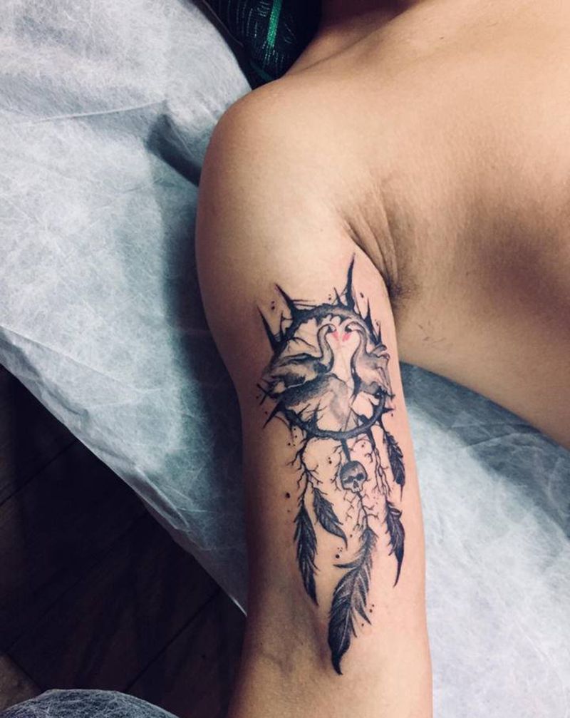 捕梦网纹身图片_手臂纹身图案