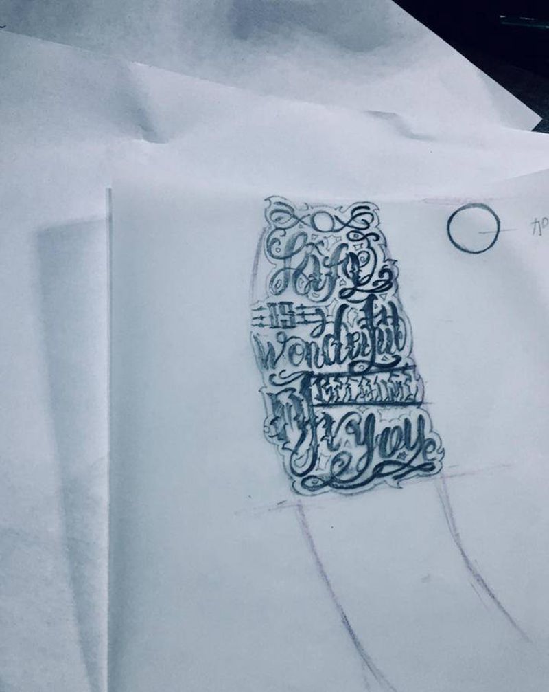 顾客名字稿纹身图片_手臂纹身图案