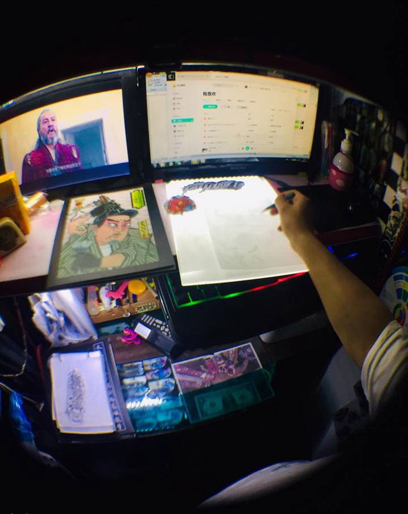 每天苦练纹身图片_手臂纹身图案