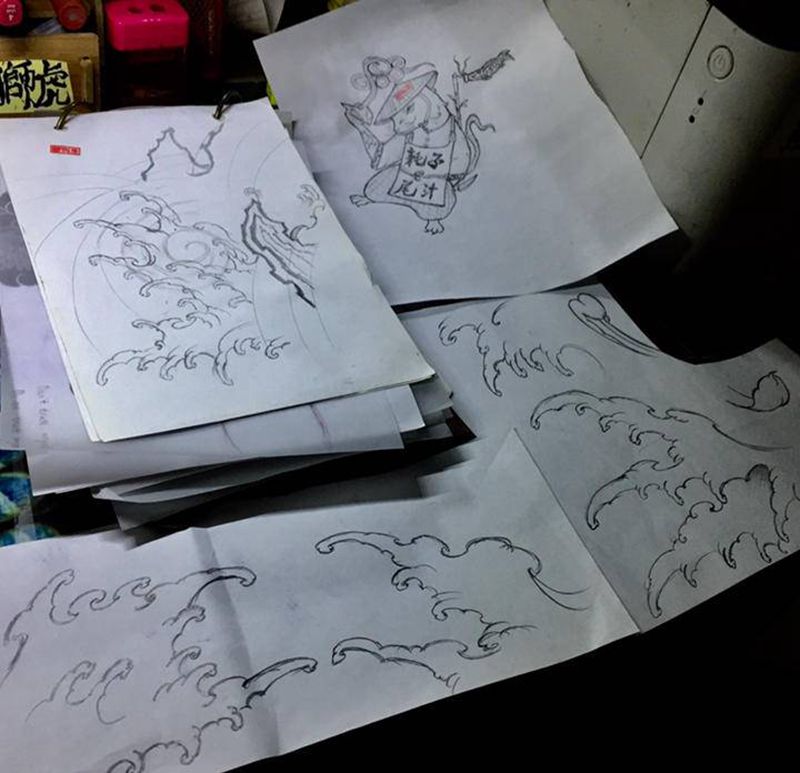 随笔纹身图片_手臂纹身图案