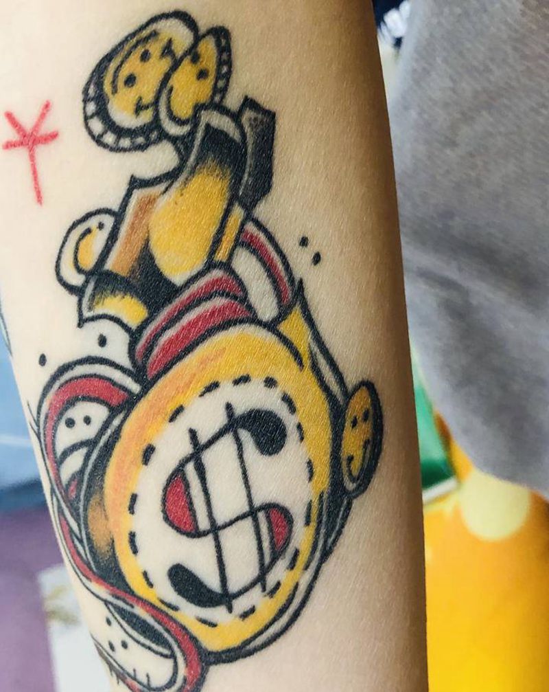 钱袋刚好恢复30天纹身图片_手臂纹身图案