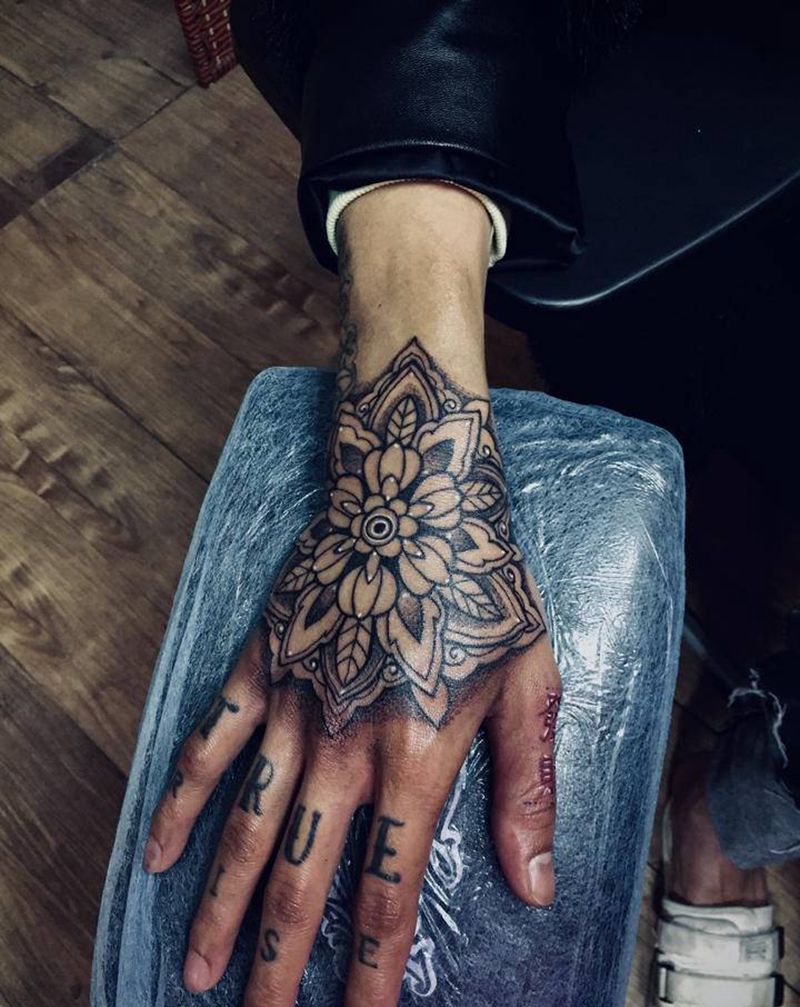手背纹身图片_手部纹身图案