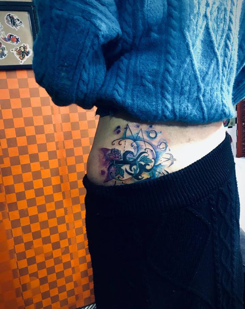 修改纹身图片_腰部纹身图案