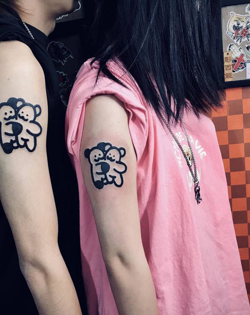 年初五情侣纹身纹身图片_手臂纹身图案