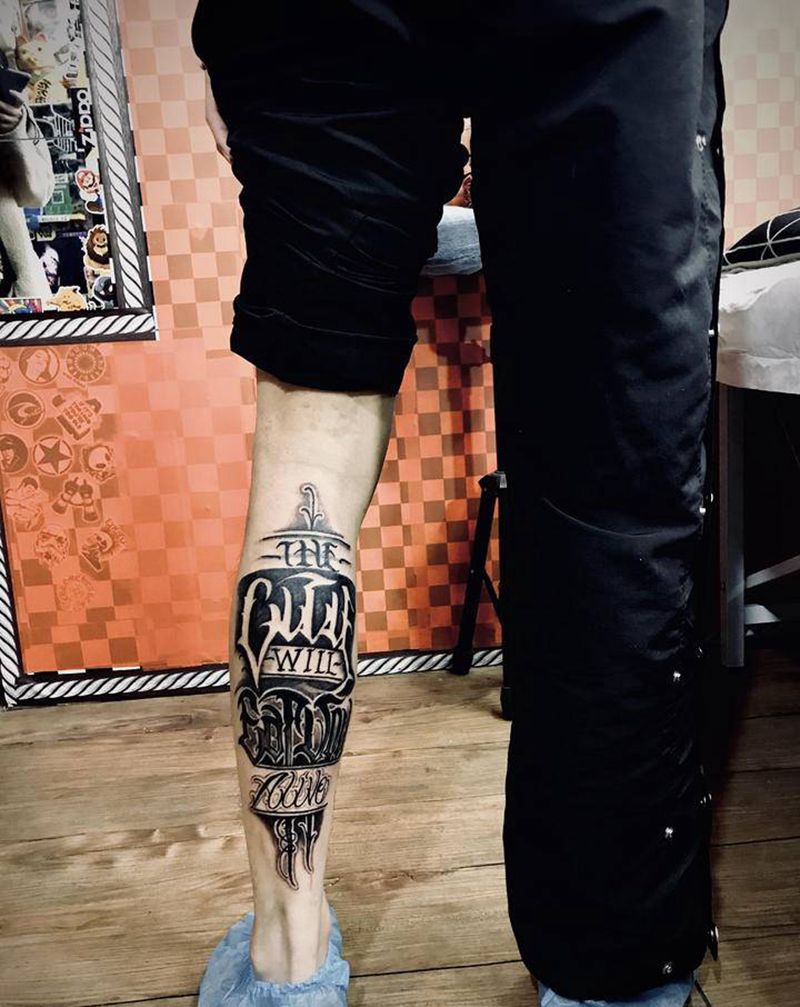 奇卡诺纹身图片_腿部纹身图案