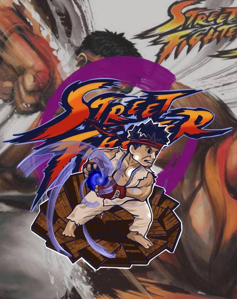 街霸手稿纹身图片_手臂腿部New School纹身图案