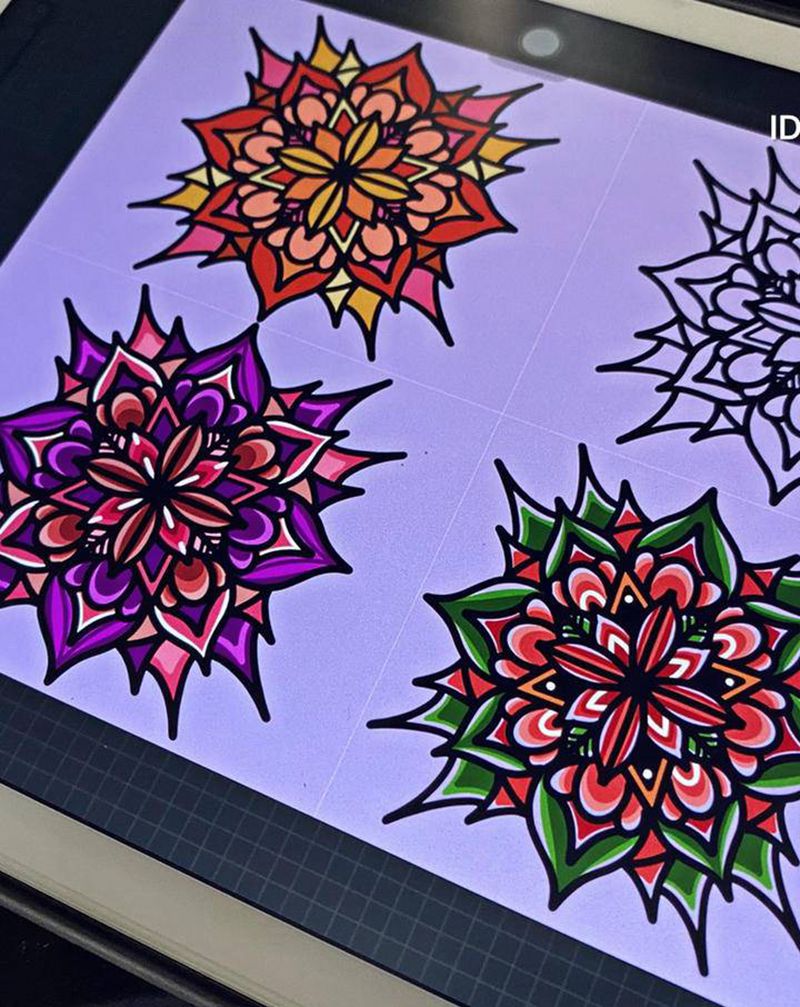 手稿纹身图片_手臂New School纹身图案